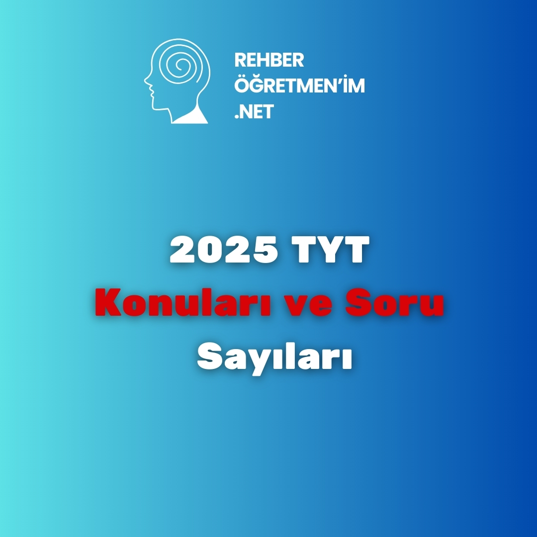 2025 TYT KONULARI VE SORU SAYILARI